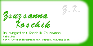 zsuzsanna koschik business card